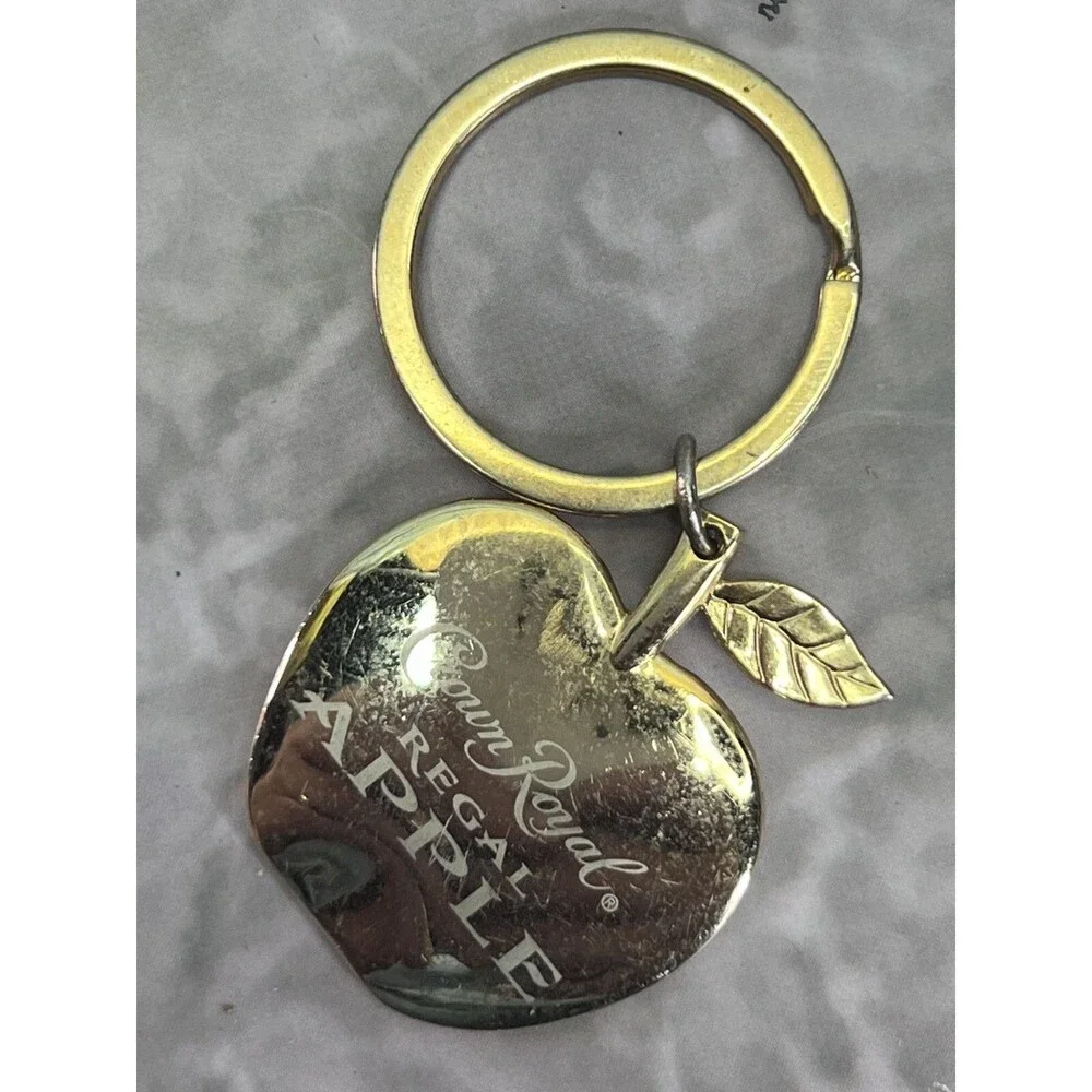 Crown Royal Regal Apple Golden Vintage Keychain Keyring